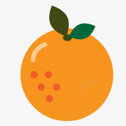 橘子扁平橙子水果元素矢量图高清图片