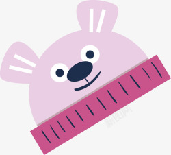 粉色小熊头矢量图素材