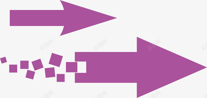 六一节元素创意紫色箭头图标图标