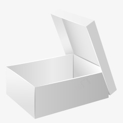 扁平白色盒子矢量图素材