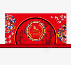中国传统婚礼中式古典婚礼背景高清图片
