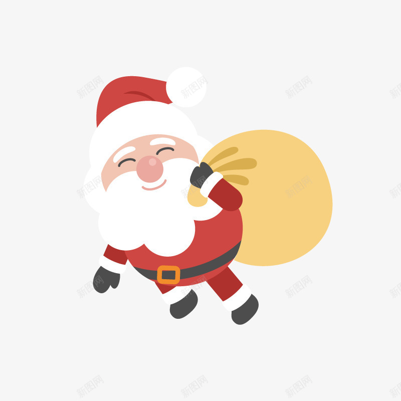 背着礼物袋的圣诞老人png免抠素材_88icon https://88icon.com 圣诞树 圣诞老人 圣诞节 微笑的 白胡子老头 礼物袋