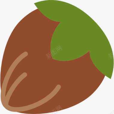 橡树种子榛子图标图标