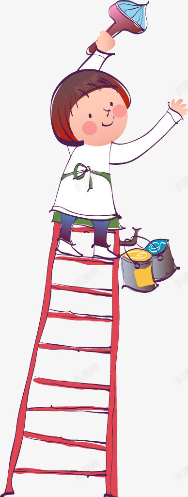 手拿蓝色画笔刷子的儿童小画家png免抠素材_88icon https://88icon.com 儿童 刷子 卡通画家 小画家 画笔 蓝色