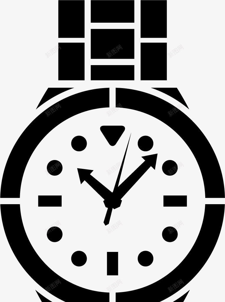 手表剪影矢量图ai免抠素材_88icon https://88icon.com 剪影 复古 手表 手表设计图纸 时间 矢量图 素描钟 钟表 黑色