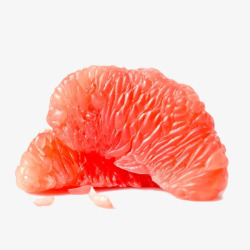 新鲜红心柚子果肉剥了壳的红心柚子肉高清图片