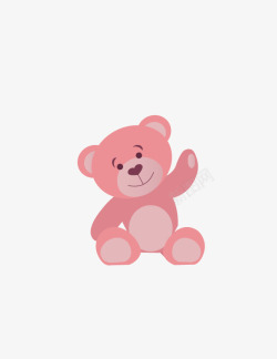 粉色小熊矢量图素材