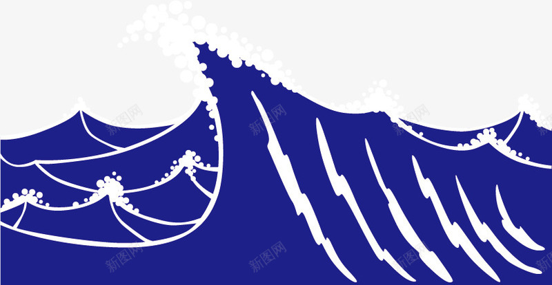 海浪浪花矢量图ai免抠素材_88icon https://88icon.com 浪花 海浪 矢量图