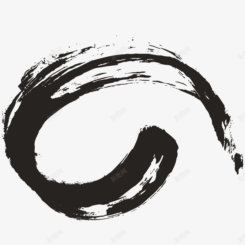 旋转时尚水墨底纹png免抠素材_88icon https://88icon.com 创意 圆形 墨迹 实心点 展示 形状 时尚 模型 毛笔刷子 毛笔笔触 艺术