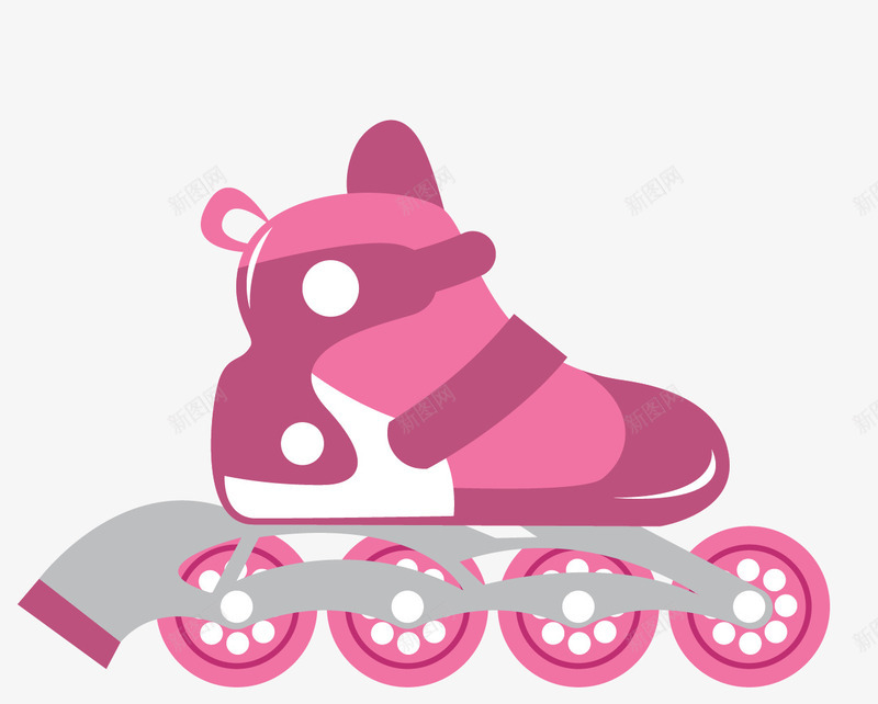 粉色单排卡通轮滑鞋矢量图ai免抠素材_88icon https://88icon.com 专业轮滑鞋 单排轮滑 单排轮滑鞋 卡通轮滑鞋 粉色 粉色轮滑鞋 轮滑鞋 矢量图