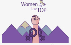 紫色女性女权主义海报素材