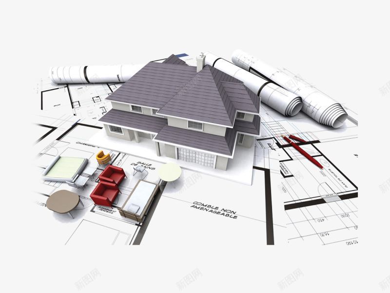 房屋建筑图png免抠素材_88icon https://88icon.com 3D建筑图 卡通 室内装修 建筑 建筑蓝图