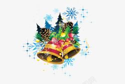 星光圣诞树图片圣诞节的铃铛高清图片