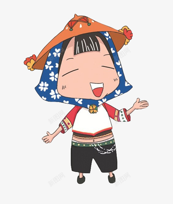 戴草帽头巾的惠安女png免抠素材_88icon https://88icon.com 名族 头巾 惠安女 戴草帽