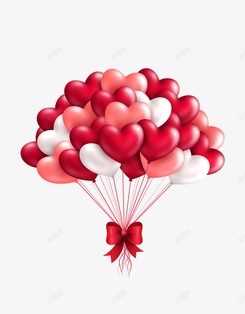 红色甜蜜爱心气球png免抠素材_88icon https://88icon.com 气球 气球墙 爱心 甜蜜 红色