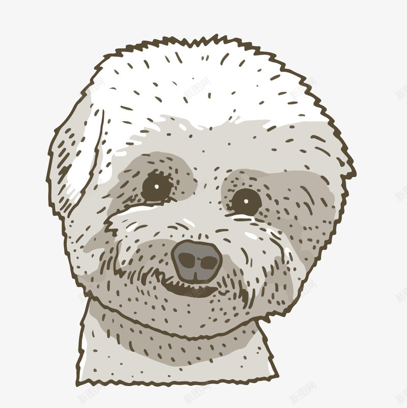 卡通手绘白色的宠物狗png免抠素材_88icon https://88icon.com 创意 动物 卡通手绘 可爱的小狗 宠物狗 白色