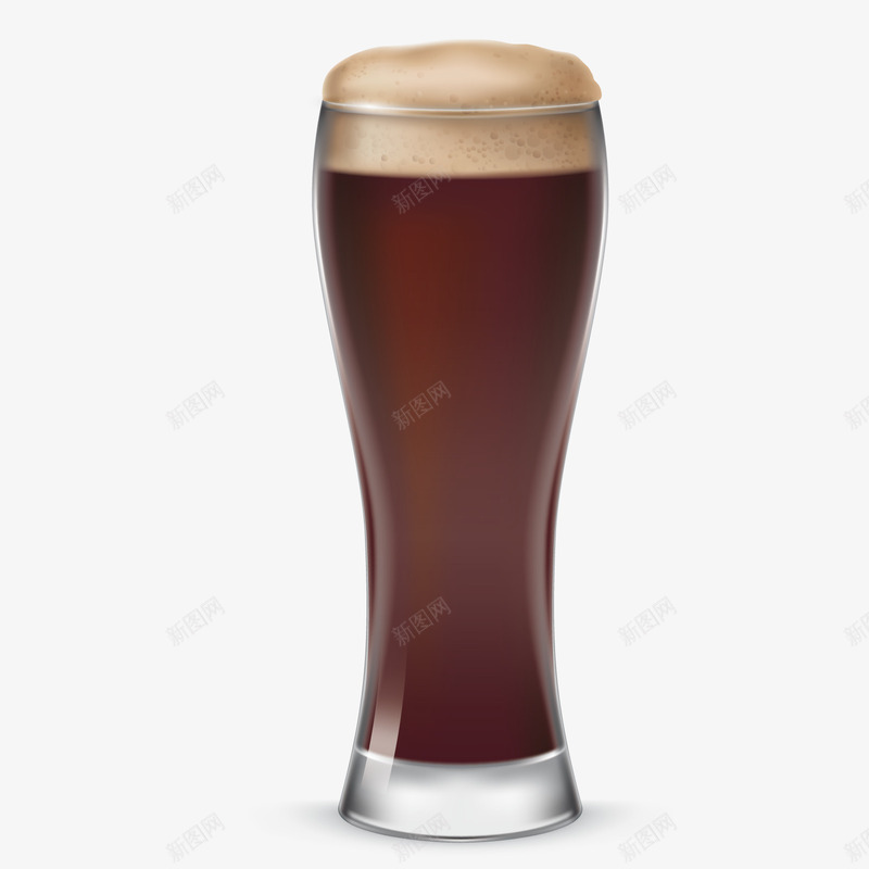 黑啤矢量图ai免抠素材_88icon https://88icon.com 3D PNG免抠图下载 啤酒 啤酒节 杯子 玻璃杯 矢量图