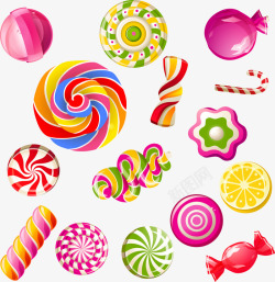 彩虹糖素材彩色糖果高清图片
