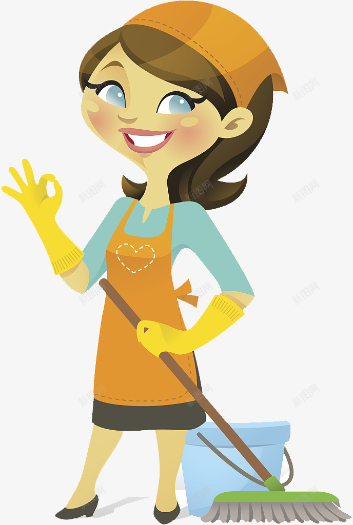卡通人物插图擦地板的女人png免抠素材_88icon https://88icon.com 人物插图 劳动清理 卡通 女人 拖把 擦地板