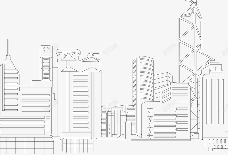 城市房屋手绘图png免抠素材_88icon https://88icon.com 城市 城市建筑图 城市线框 建筑 手绘城市图 曲线 线条 线绘 边框 都市