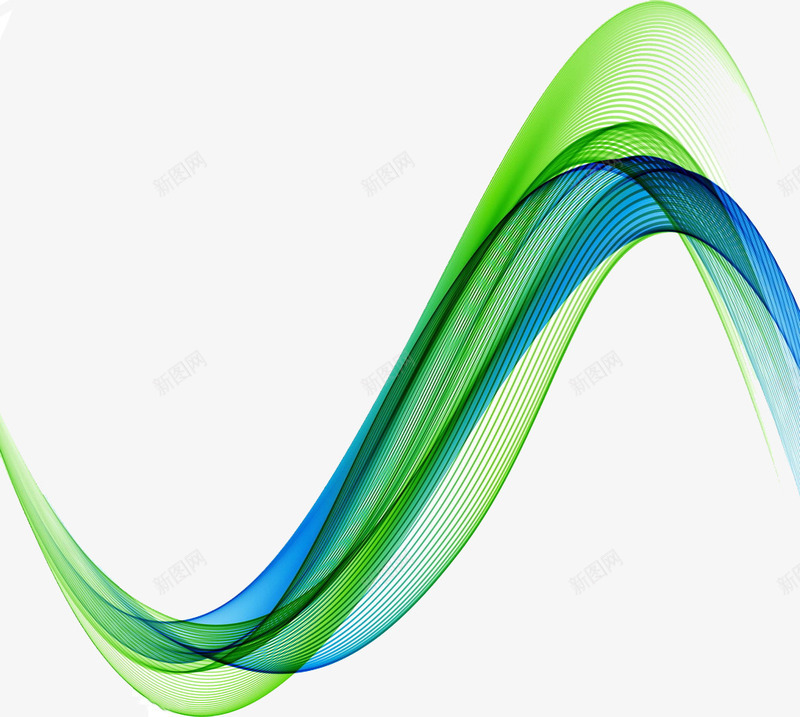 蓝绿起伏线png免抠素材_88icon https://88icon.com 上下 交叉 密集 线条 绿色 蓝色 起伏 起伏线 韵律