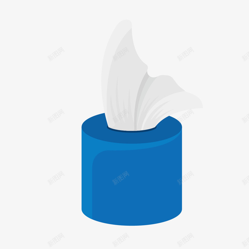 蓝色的纸盒里的卷纸吸油纸png免抠素材_88icon https://88icon.com 卡通手绘 吸油纸 抽纸 立着 蓝色卷纸盒子