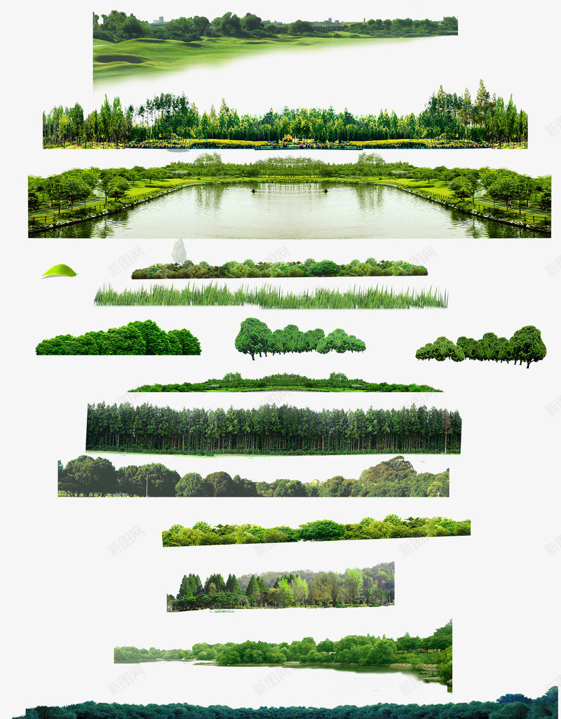 树林装饰png免抠素材_88icon https://88icon.com 公园 景区 树林 绿色 风景