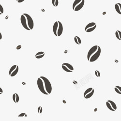 矢量咖啡豆底纹咖啡豆背景高清图片