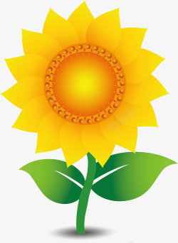 一束太阳花手绘向日葵高清图片