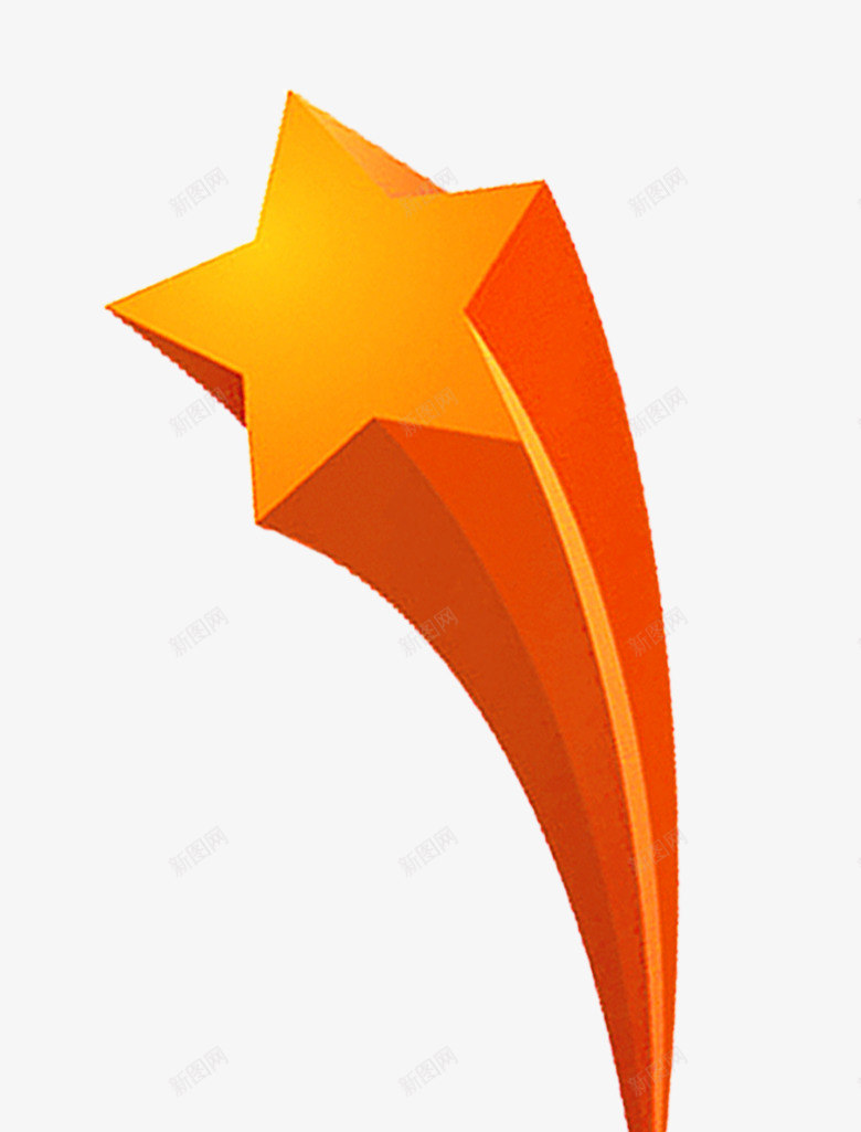 立体星星png免抠素材_88icon https://88icon.com 发出 星星 橙色 立体