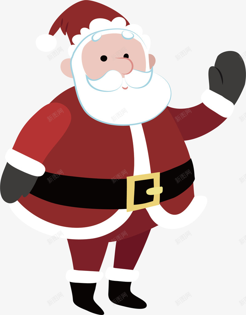 招手的圣诞老人png免抠素材_88icon https://88icon.com merryChristma merryChristmas 圣诞快乐 圣诞老人 圣诞节 打招呼 矢量png