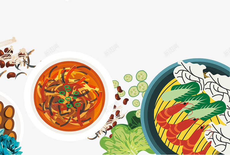 卡通手绘日式美食烤肉psd免抠素材_88icon https://88icon.com 免抠美食 卡通 手绘 日式 烤肉 美食 蔬菜装饰