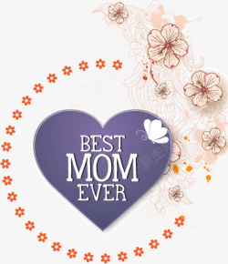 母亲节花纹心形背景花纹边框母亲节卡片免费高清图片