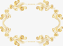 金色40周年纪念日欧式花纹边框高清图片
