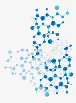 横版科技感画册分子形状高清图片