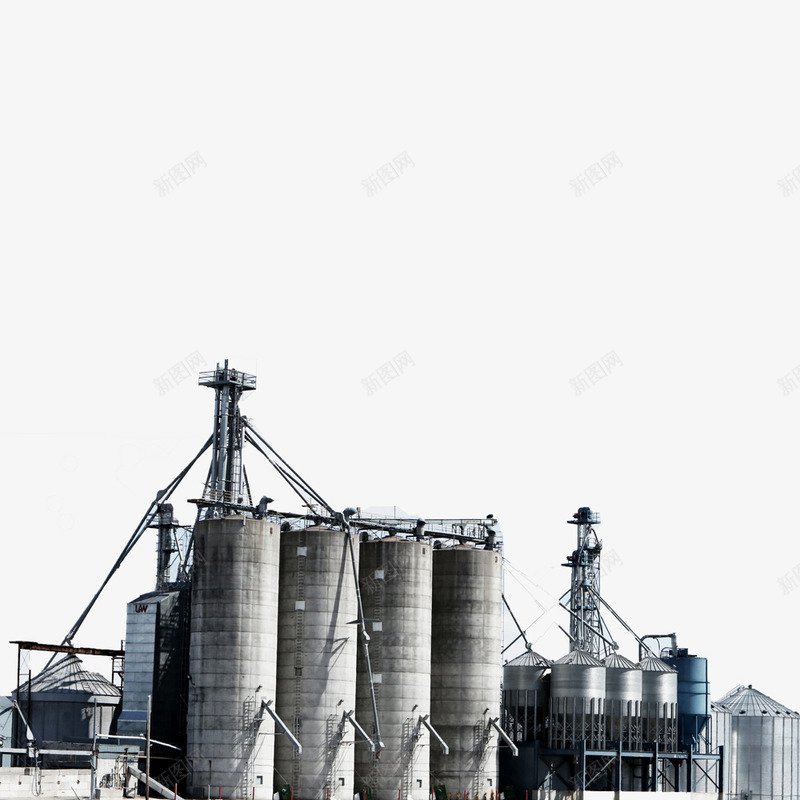 工业工厂psd免抠素材_88icon https://88icon.com 工业工厂 工厂 污染 火力发电 现代化