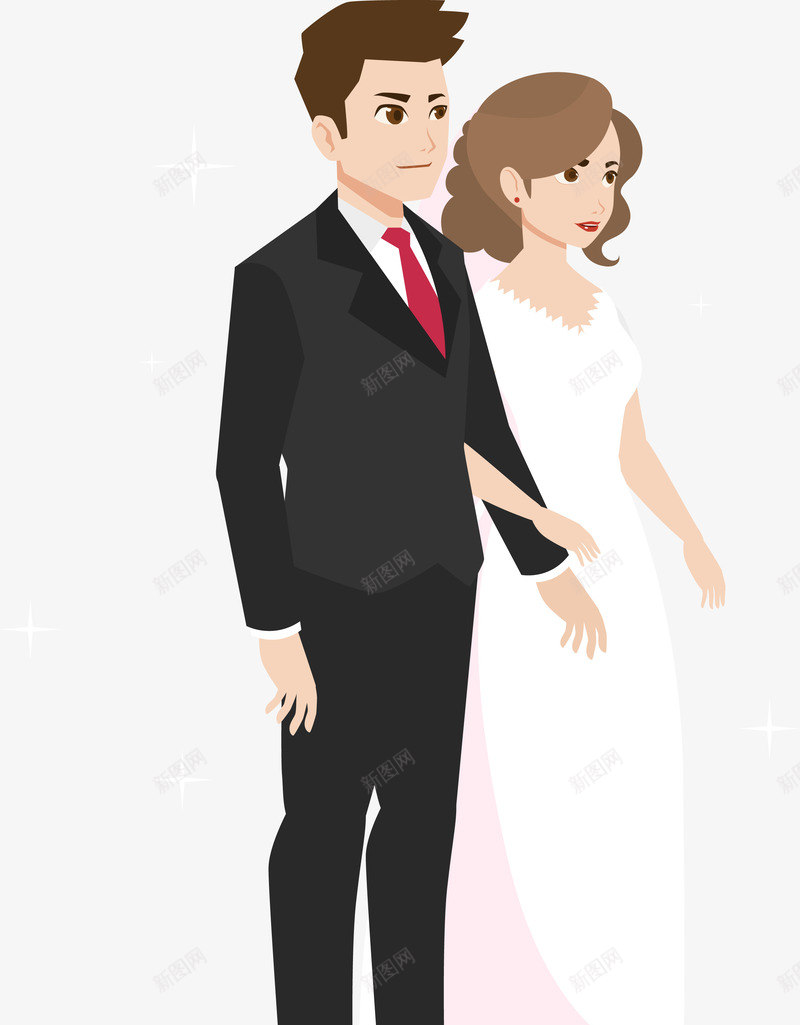 挽着手的新婚夫妇图png免抠素材_88icon https://88icon.com 亲人 卡通人物 卡通家人 孝老爱亲 家人 新娘 新郎 爱人 矢量人物 矢量人物图 矢量家人 结婚 老人