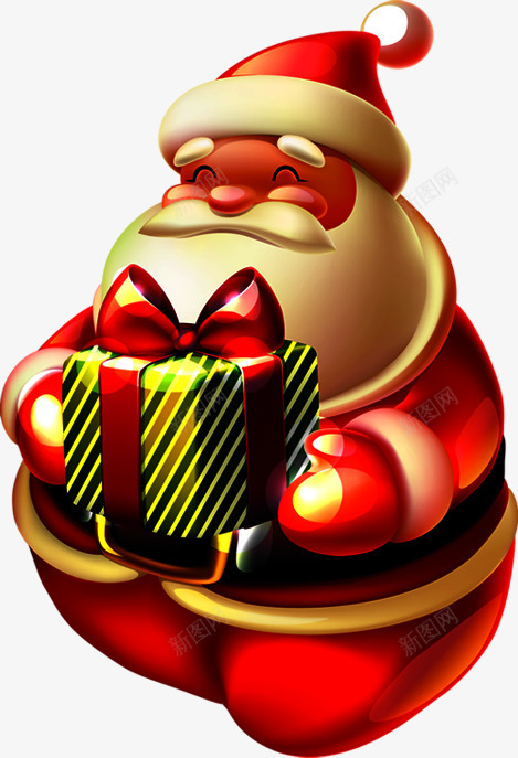 手绘创意红色的圣诞老人造型png免抠素材_88icon https://88icon.com 创意 圣诞老人 红色 造型