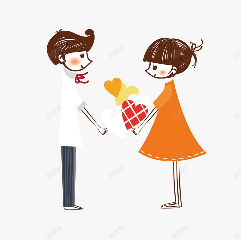 拉手的爱心情侣png免抠素材_88icon https://88icon.com 情侣 拉手 拉手爱心 爱心