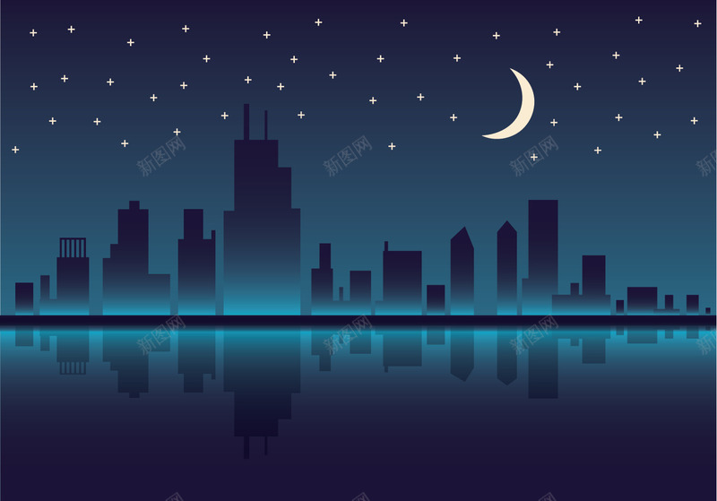 夜晚城市png免抠素材_88icon https://88icon.com 城市 夜晚 建筑 星空