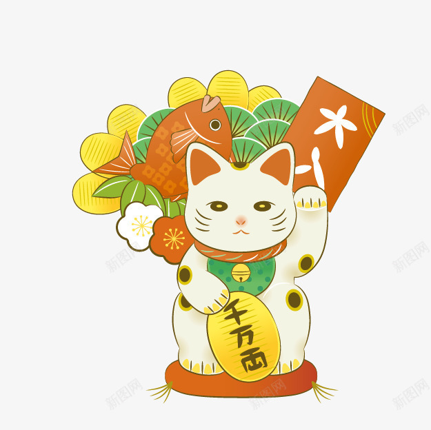 卡通白色招财猫png免抠素材_88icon https://88icon.com 卡通招财猫 喜庆摆设 日式新年 白色招财猫