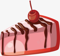 三角形红丝绒蛋糕素材