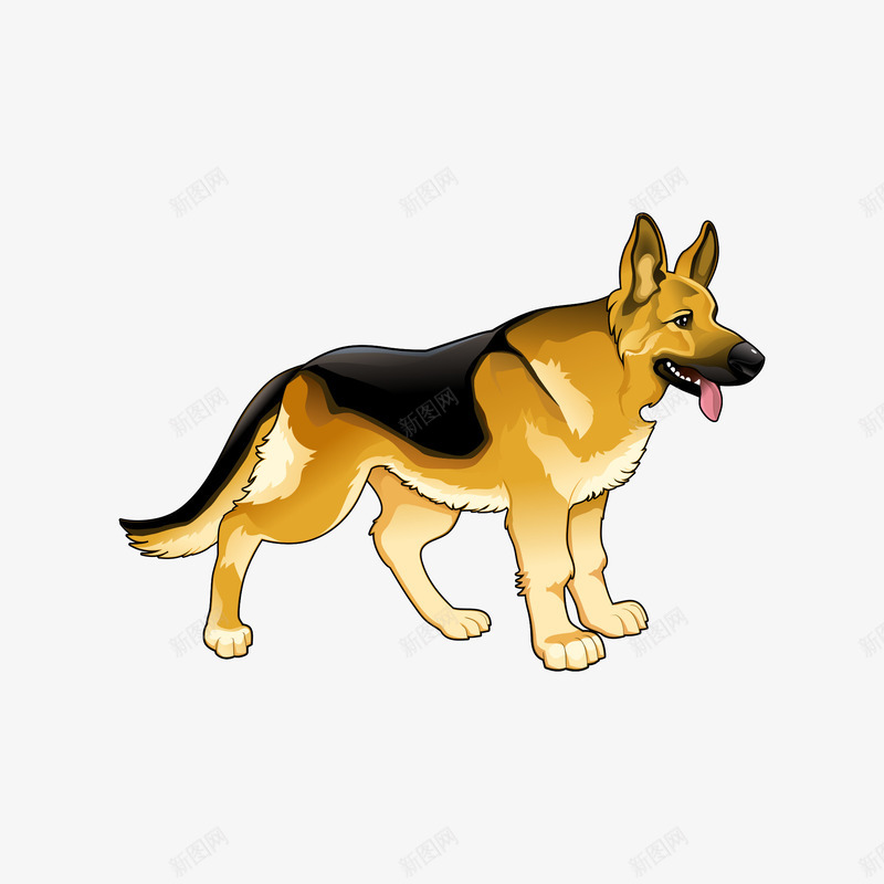 拟物小狗png免抠素材_88icon https://88icon.com 威猛 搜救犬 黄色