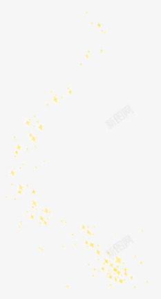 黄色五角星粒子漂浮素材