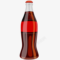 可乐手绘卡通可口可乐饮料瓶高清图片