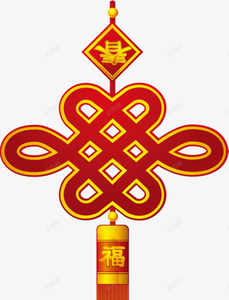 红色手绘中国结国庆png免抠素材_88icon https://88icon.com 中国 国庆 红色