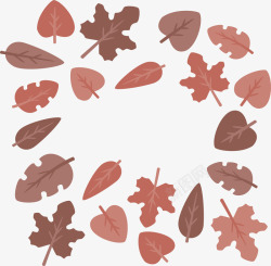 红色的秋天落叶素材
