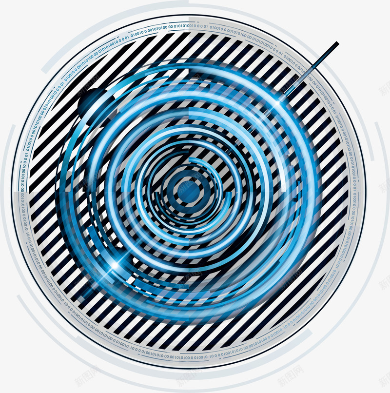 蓝色科幻圆圈png免抠素材_88icon https://88icon.com 几何图形 斜线圆圈 梦幻圆环 科幻圆圈 简约圆环 蓝色圆圈
