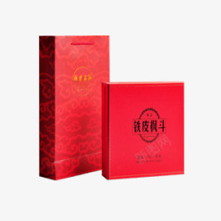 茶粉礼盒红色素材
