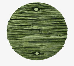 绿色圆形木板素材